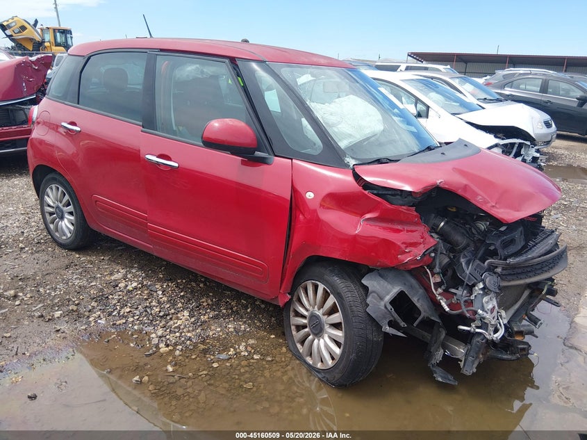 2014 Fiat 500l VIN ZFBCFABH9EZ015221 IAAI salvage auction — FRONT END, Salvage (Texas), sold $125 on 2026-07-14 (photo 1)