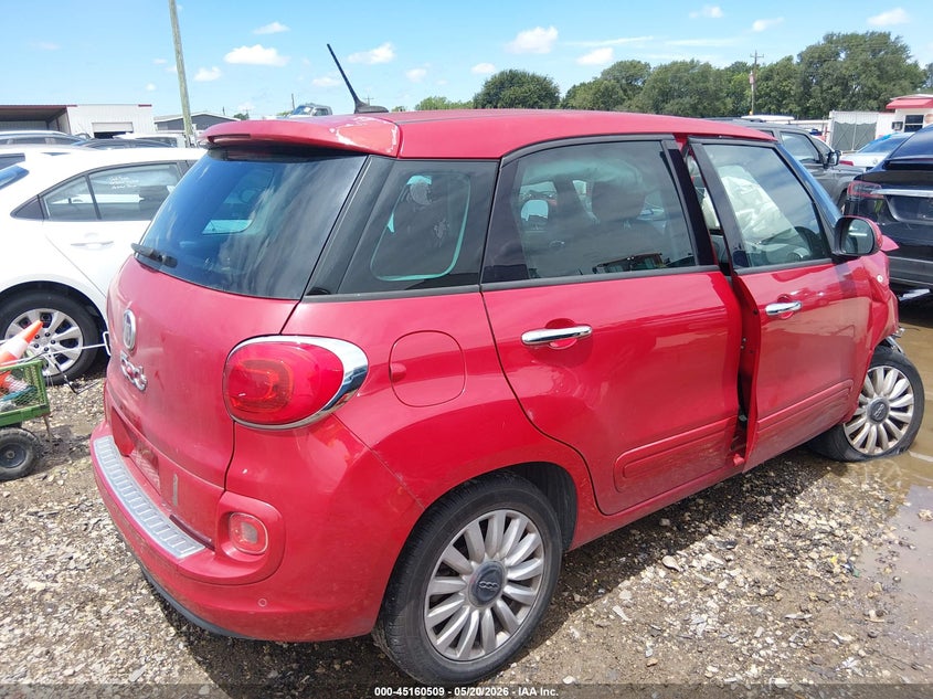 2014 Fiat 500l VIN ZFBCFABH9EZ015221 IAAI salvage auction — FRONT END, Salvage (Texas), sold $125 on 2026-07-14 (photo 4)