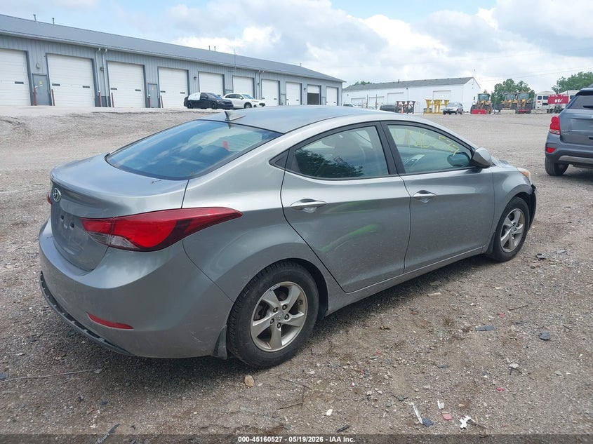 2015 Hyundai Elantra VIN KMHDH4AE3FU443235 IAAI salvage auction — FRONT END, Clear (Indiana), sold $1,800 on 2026-07-15 (photo 4)