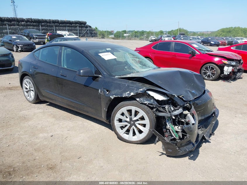 2023 Tesla Model 3 VIN 5YJ3E1EA1PF451858 IAAI salvage auction — FRONT END, Salvage (Pennsylvania), sold $6,300 on 2026-07-24 (photo 1)