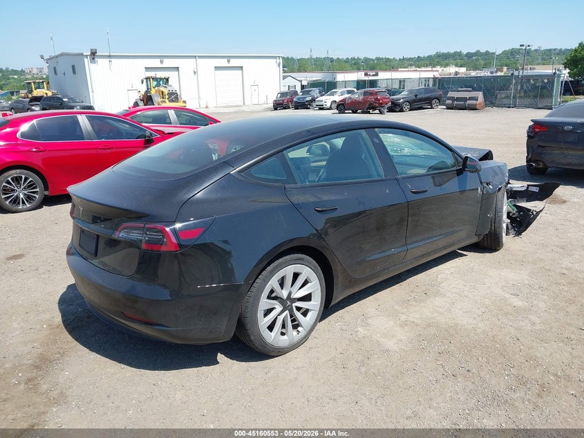 2023 Tesla Model 3 VIN 5YJ3E1EA1PF451858 IAAI salvage auction — FRONT END, Salvage (Pennsylvania), sold $6,300 on 2026-07-24 (photo 4)