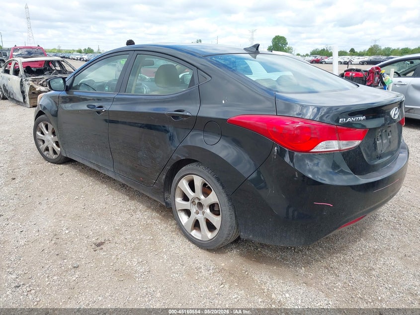 2011 Hyundai Elantra VIN KMHDH4AE7BU138749 IAAI salvage auction — HAIL, Salvage (Illinois), sold $450 on 2026-07-15 (photo 3)