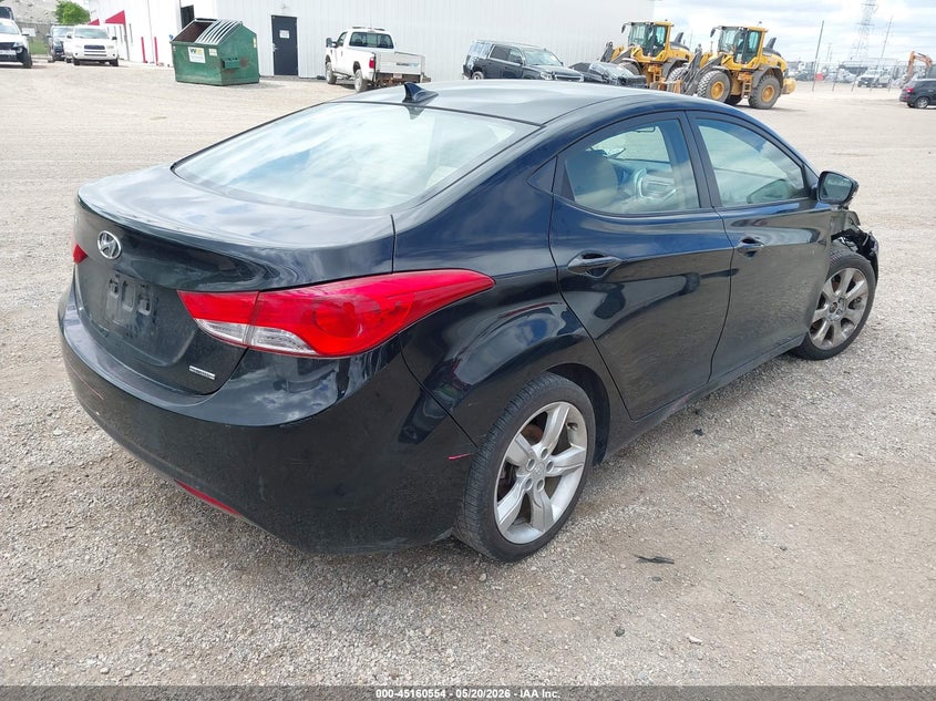 2011 Hyundai Elantra VIN KMHDH4AE7BU138749 IAAI salvage auction — HAIL, Salvage (Illinois), sold $450 on 2026-07-15 (photo 4)