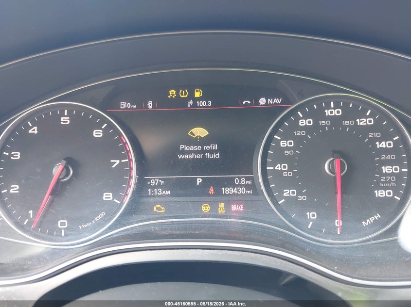 2012 Audi A7 VIN WAUSGAFC6CN006689 IAAI salvage auction — LEFT FRONT, Clear (New York), sold $1,050 on 2026-07-22 (photo 7)