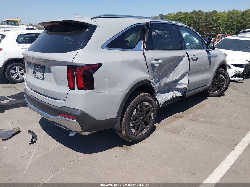 2026 Kia Sorento VIN 5XYRL4JC9TG434981 IAAI salvage auction — ROLLOVER, Salvage (South Carolina), sold $6,000 on 2026-07-29 (photo 4)