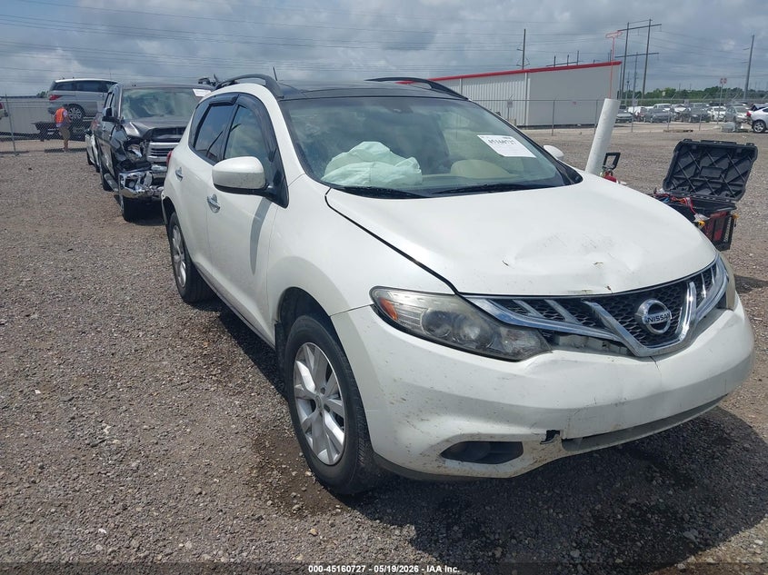 2012 Nissan Murano VIN JN8AZ1MU3CW119275 IAAI salvage auction — FRONT END, Salvage (Louisiana), sold $250 on 2026-07-22 (photo 1)