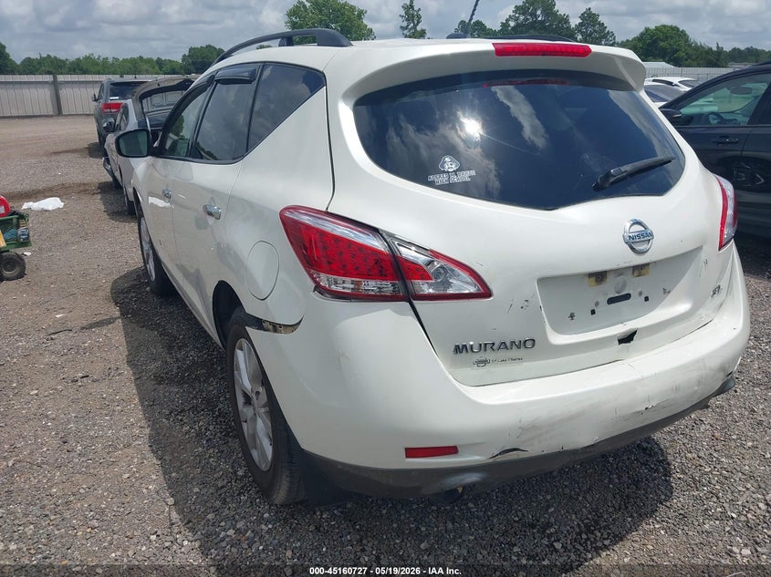 2012 Nissan Murano VIN JN8AZ1MU3CW119275 IAAI salvage auction — FRONT END, Salvage (Louisiana), sold $250 on 2026-07-22 (photo 3)