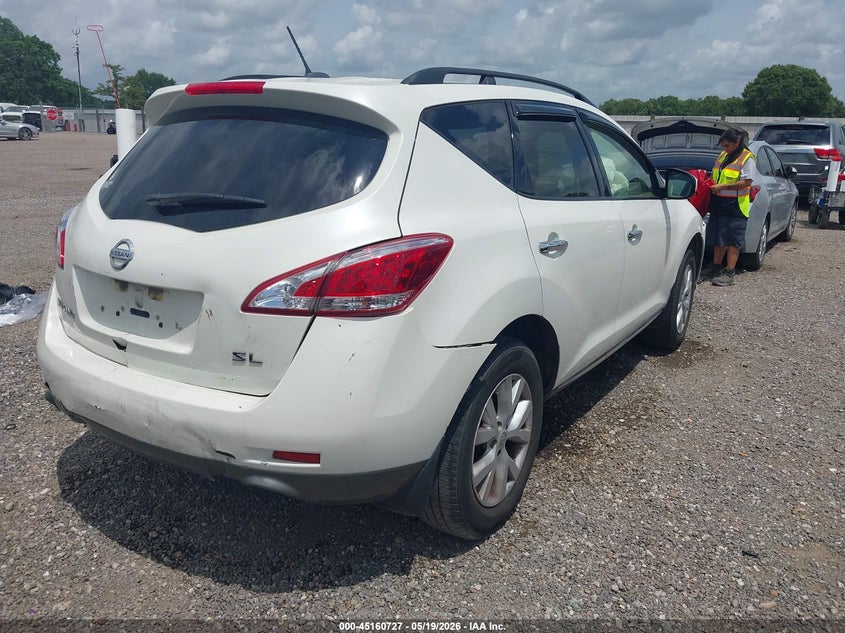 2012 Nissan Murano VIN JN8AZ1MU3CW119275 IAAI salvage auction — FRONT END, Salvage (Louisiana), sold $250 on 2026-07-22 (photo 4)