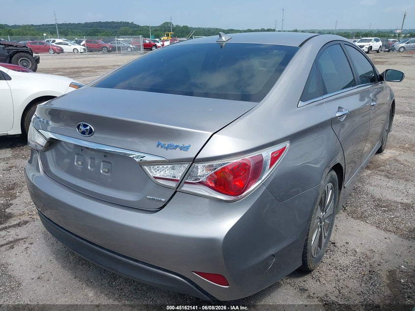 2013 Hyundai Sonata VIN KMHEC4A48DA096218 IAAI salvage auction — LEFT REAR, Salvage (Oklahoma), sold $425 on 2026-07-28 (photo 4)