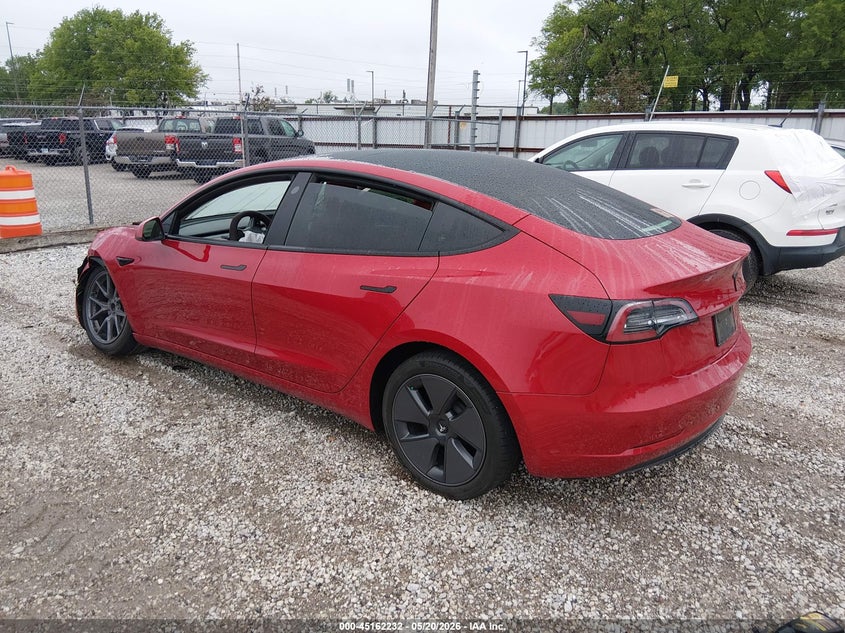 2022 Tesla Model 3 VIN 5YJ3E1EAXNF354834 IAAI salvage auction — LEFT FRONT, Salvage (Missouri), sold $7,600 on 2026-07-30 (photo 3)