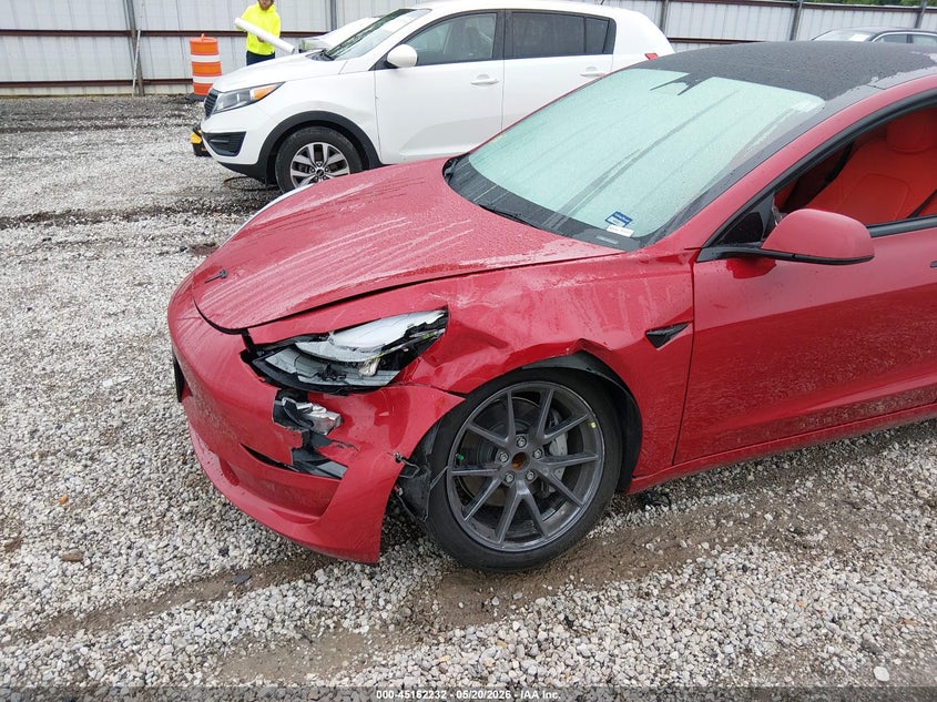 2022 Tesla Model 3 VIN 5YJ3E1EAXNF354834 IAAI salvage auction — LEFT FRONT, Salvage (Missouri), sold $7,600 on 2026-07-30 (photo 6)