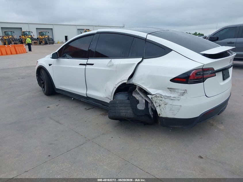 2022 Tesla Model x VIN 7SAXCAE58NF345756 IAAI salvage auction — LEFT REAR, Original (Texas), sold $18,200 on 2026-07-29 (photo 3)
