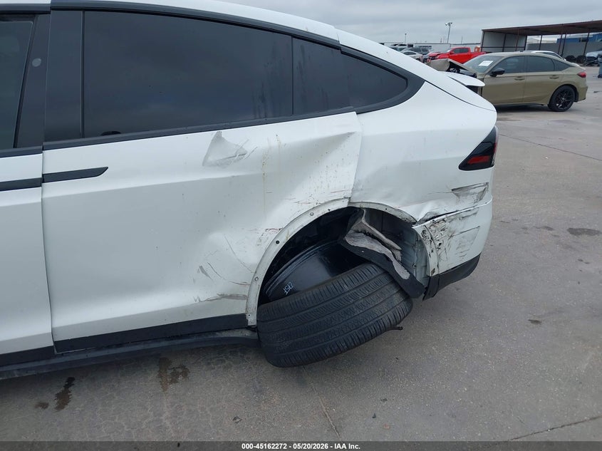 2022 Tesla Model x VIN 7SAXCAE58NF345756 IAAI salvage auction — LEFT REAR, Original (Texas), sold $18,200 on 2026-07-29 (photo 6)
