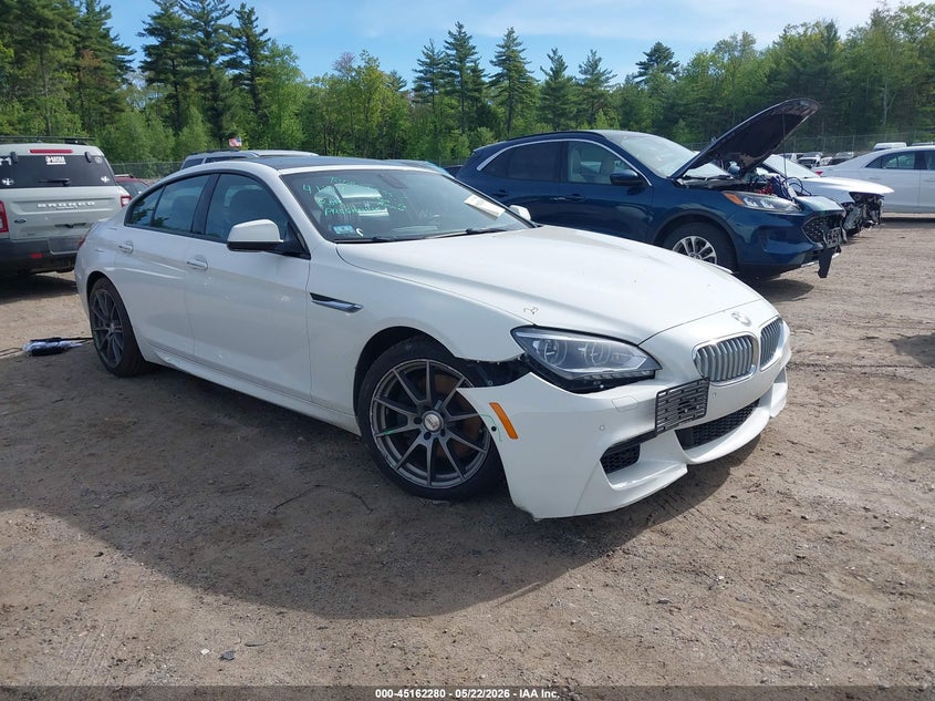 2015 BMW 6er VIN WBA6B4C52FD761470 IAAI salvage auction — SIDE, Salvage (Massachusetts), sold $3,900 on 2026-08-14 (photo 1)