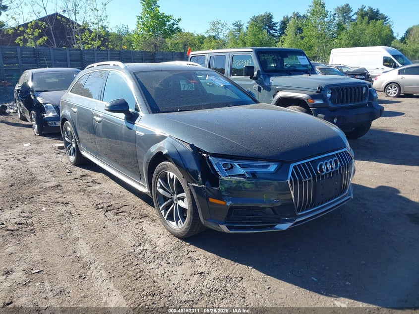 2018 Audi A4 allroad VIN WA18NAF41JA116043 IAAI salvage auction — FRONT END, Salvage Title, sold $8,600 on 2026-07-05 (photo 1)