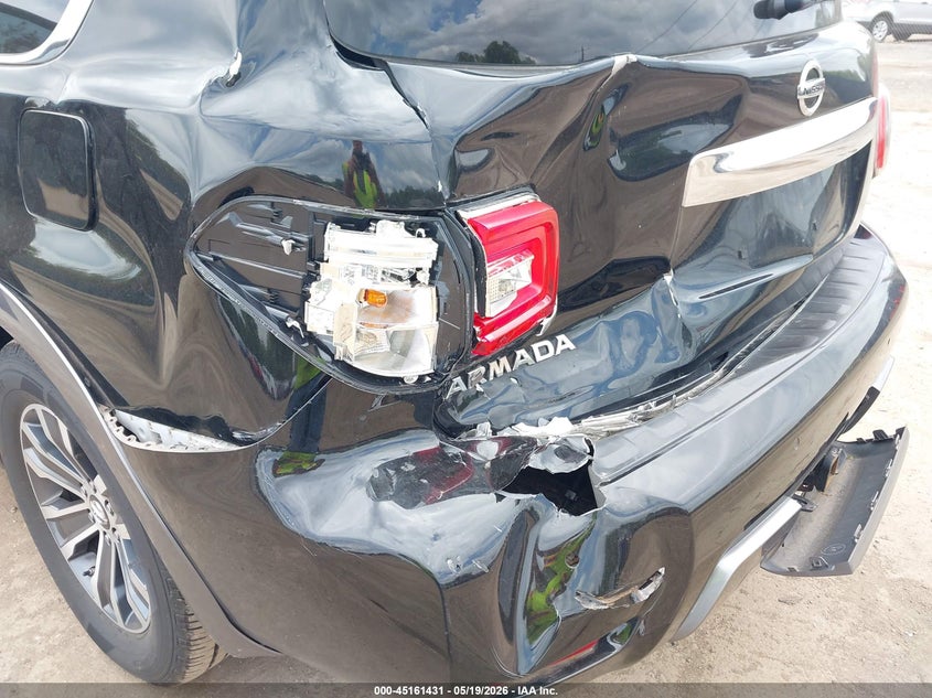 2019 Nissan Armada VIN JN8AY2NC7K9583066 IAAI salvage auction — REAR END, Salvage (Indiana), sold $8,200 on 2026-07-21 (photo 6)