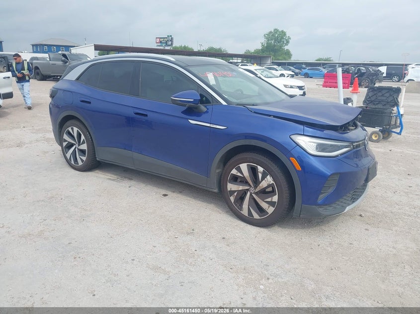 2022 Volkswagen Id.4 VIN WVGKMPE2XNP066128 IAAI salvage auction — LEFT FRONT, Salvage (Texas), sold $9,500 on 2026-07-17 (photo 1)