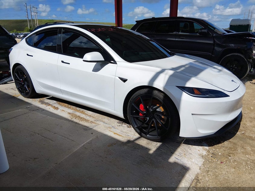 2026 Tesla Model 3 VIN 5YJ3E1ETXTF159587 IAAI salvage auction — LEFT REAR, Certificate Of Destruction (Florida), sold $16,100 on 2026-07-30 (photo 1)