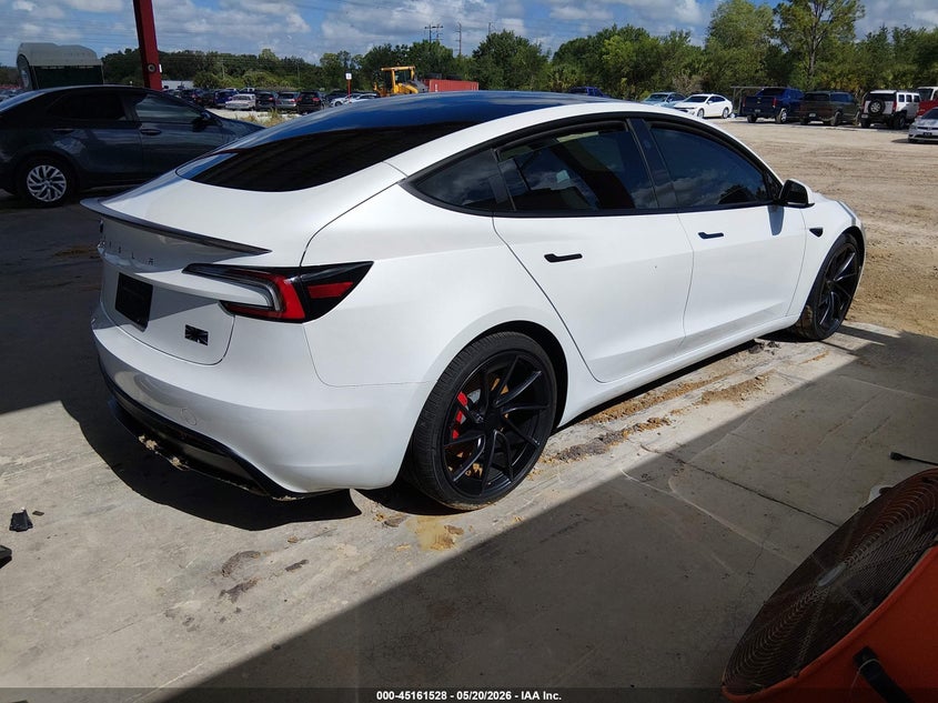 2026 Tesla Model 3 VIN 5YJ3E1ETXTF159587 IAAI salvage auction — LEFT REAR, Certificate Of Destruction (Florida), sold $16,100 on 2026-07-30 (photo 4)