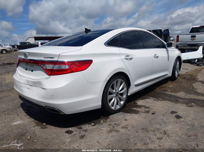 2015 Hyundai Azera VIN KMHFH4JG4FA476658 IAAI salvage auction — LEFT REAR, Salvage (Mississippi), sold $2,450 on 2026-07-29 (photo 4)