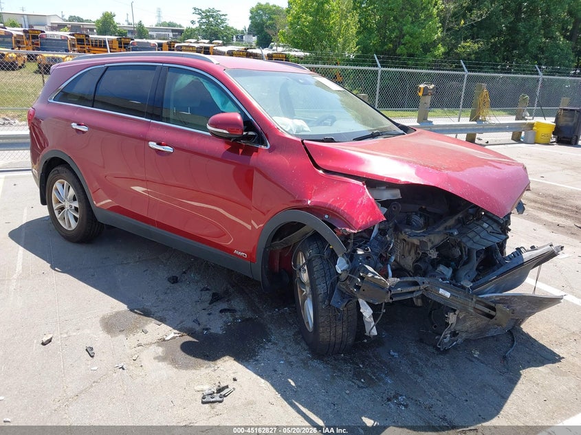 2018 Kia Sorento VIN 5XYPGDA34JG415960 IAAI salvage auction — FRONT END, Salvage (North Carolina), sold $1,100 on 2026-07-16 (photo 1)
