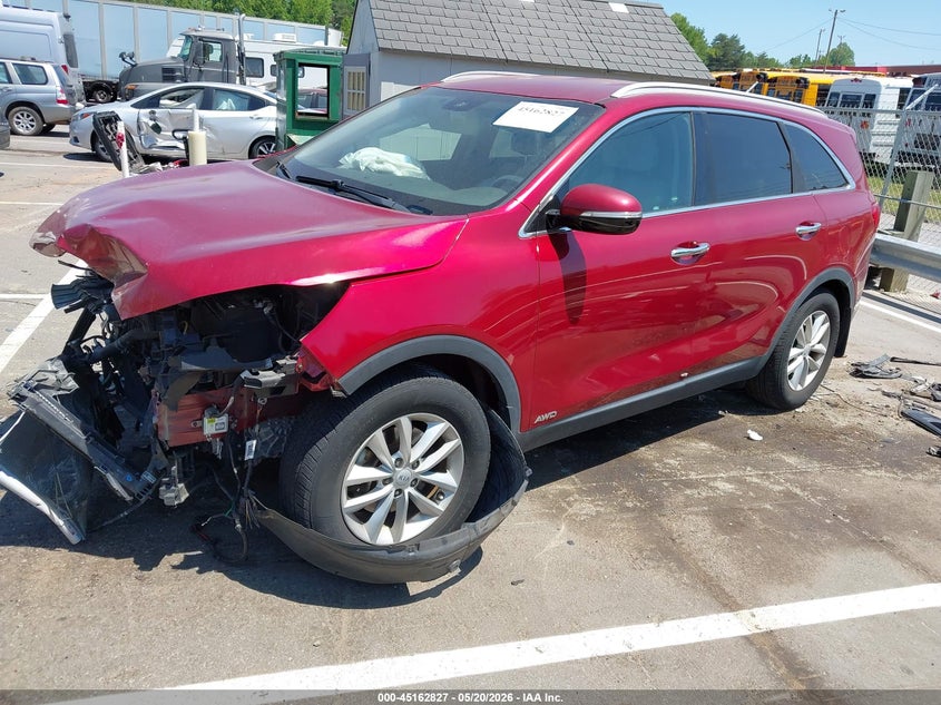 2018 Kia Sorento VIN 5XYPGDA34JG415960 IAAI salvage auction — FRONT END, Salvage (North Carolina), sold $1,100 on 2026-07-16 (photo 2)