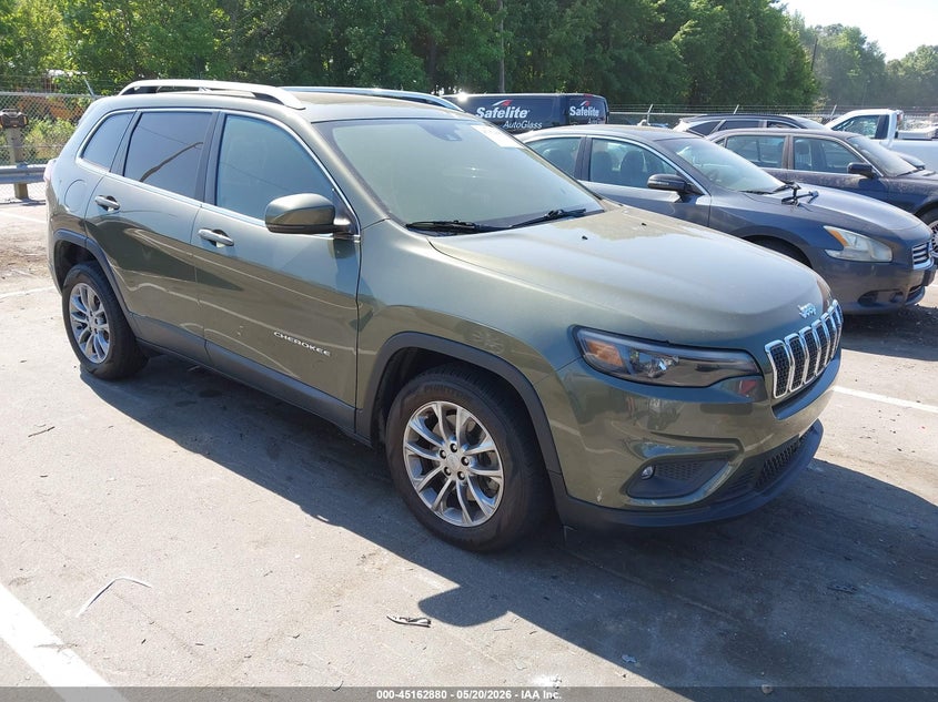 2021 Jeep Cherokee VIN 1C4PJLMX6MD113017 IAAI salvage auction — Burn Interior, Salvage (North Carolina), sold $2,150 on 2026-07-09 (photo 1)
