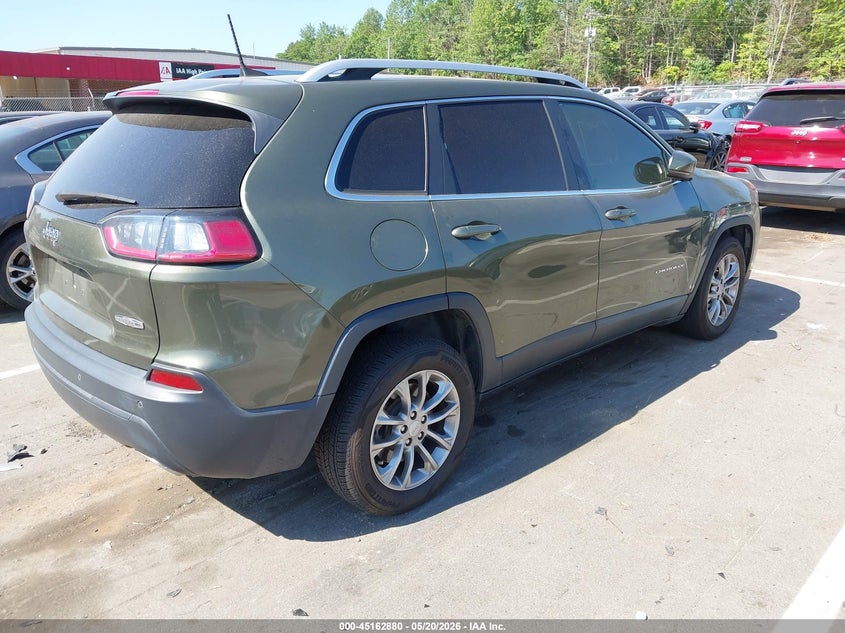 2021 Jeep Cherokee VIN 1C4PJLMX6MD113017 IAAI salvage auction — Burn Interior, Salvage (North Carolina), sold $2,150 on 2026-07-09 (photo 4)