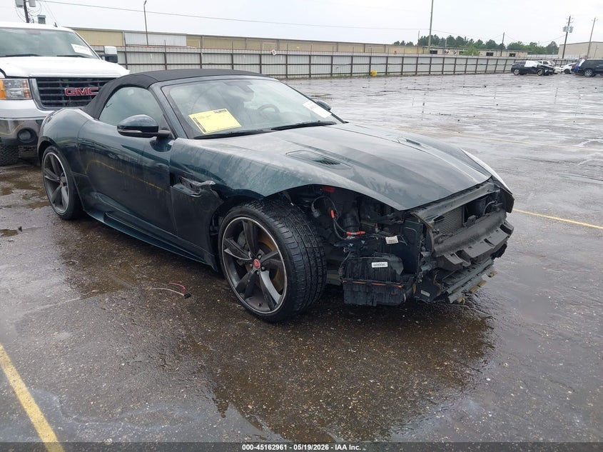 2016 Jaguar F-type VIN SAJWJ6HL8GMK32732 IAAI salvage auction — FRONT END, Original (Texas), sold $17,700 on 2026-08-12 (photo 1)