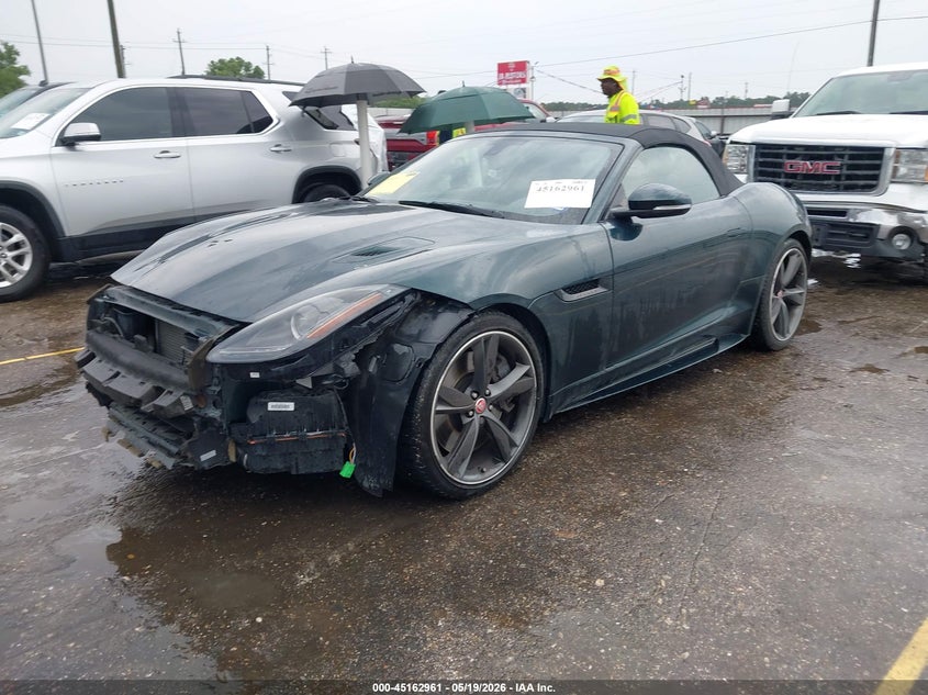 2016 Jaguar F-type VIN SAJWJ6HL8GMK32732 IAAI salvage auction — FRONT END, Original (Texas), sold $17,700 on 2026-08-12 (photo 2)