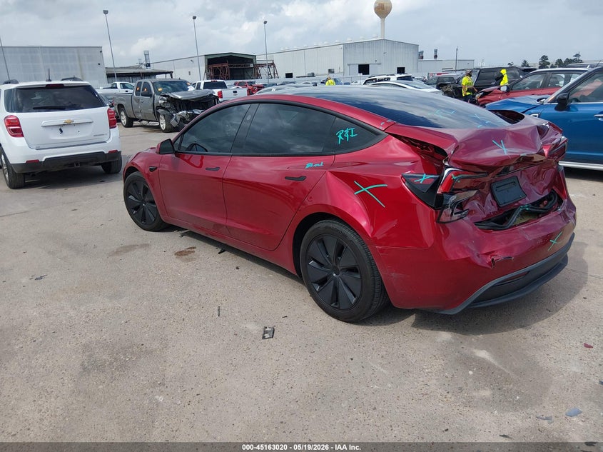 2024 Tesla Model 3 VIN 5YJ3E1EA3RF742171 IAAI salvage auction — REAR END, Original (Texas), sold $12,100 on 2026-07-30 (photo 3)
