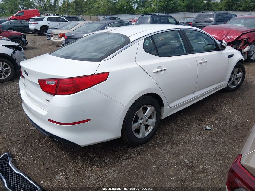 2015 Kia Optima VIN KNAGM4A78F5653576 IAAI salvage auction — FRONT END, Salvage (Ohio), sold $750 on 2026-07-30 (photo 4)