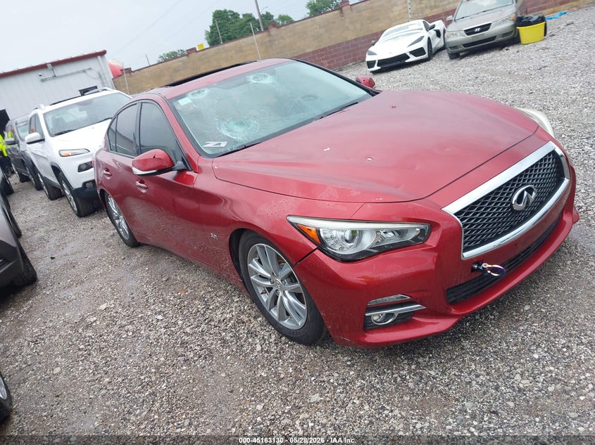 2016 Infiniti Q50 VIN JN1EV7AR5GM344183 IAAI salvage auction — HAIL, Clear (Missouri), sold $25 on 2026-07-27 (photo 1)