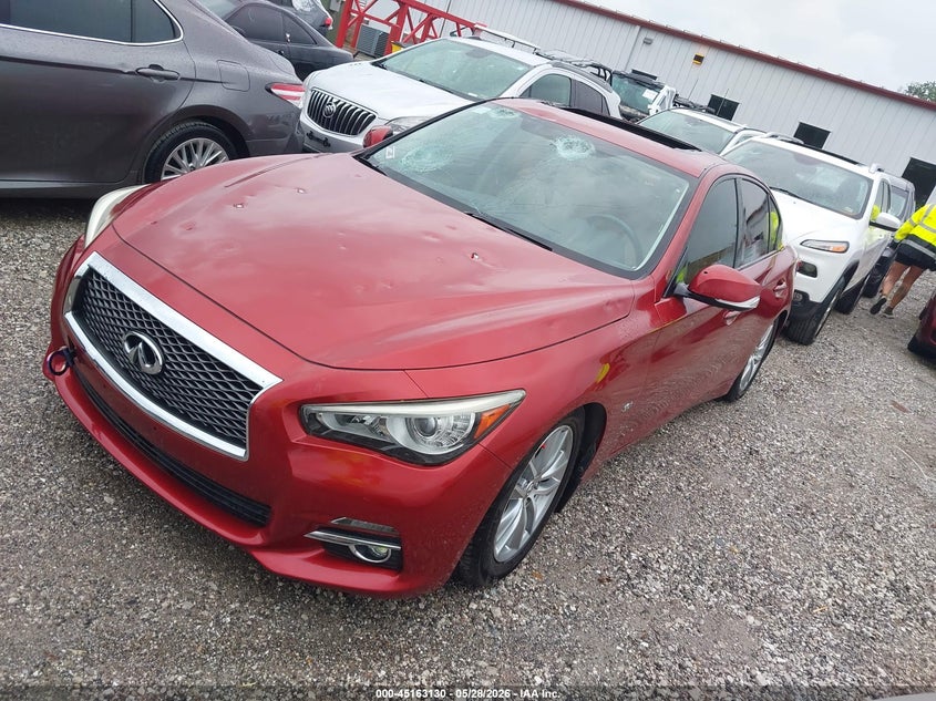 2016 Infiniti Q50 VIN JN1EV7AR5GM344183 IAAI salvage auction — HAIL, Clear (Missouri), sold $25 on 2026-07-27 (photo 2)
