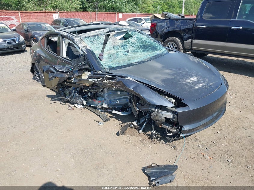 2026 Tesla Model 3 VIN 5YJ3E1EA1TF147052 IAAI salvage auction — ROLLOVER, Salvage (Idaho), sold $1,000 on 2026-07-29 (photo 1)