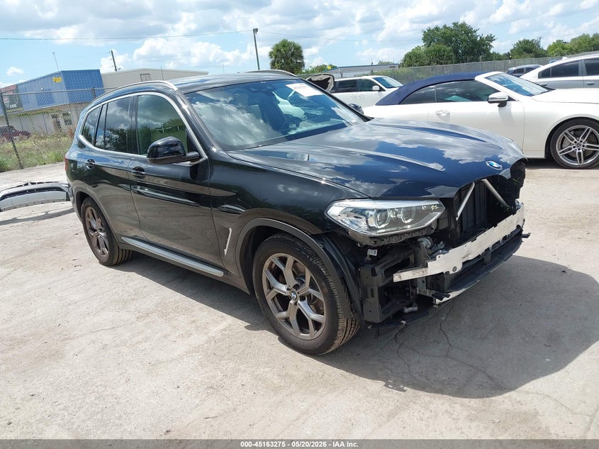 2021 BMW X3 VIN 5UXTY3C08M9F36815 IAAI salvage auction — FRONT END, Rebuildable (Florida), sold $10,500 on 2026-07-29 (photo 1)