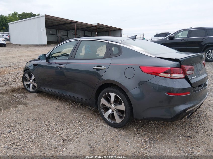 2020 Kia Optima VIN 5XXGT4L38LG446709 IAAI salvage auction — EXTERIOR BURN, Salvage (Louisiana), sold $50 on 2026-07-29 (photo 3)