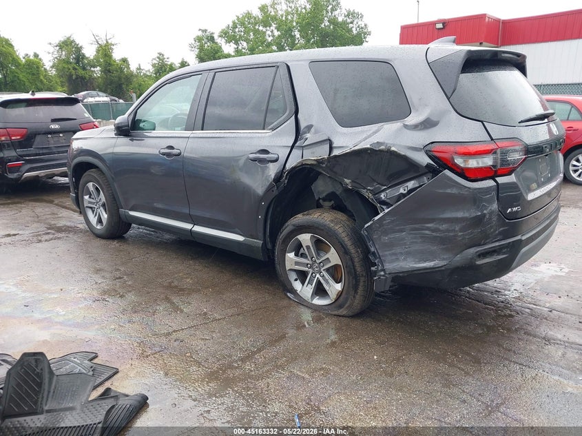 2025 Honda Pilot VIN 5FNYG1H42SB172952 IAAI salvage auction — LEFT REAR, Salvage - Greater Than 75% (Maryland), sold $15,800 on 2026-07-30 (photo 3)