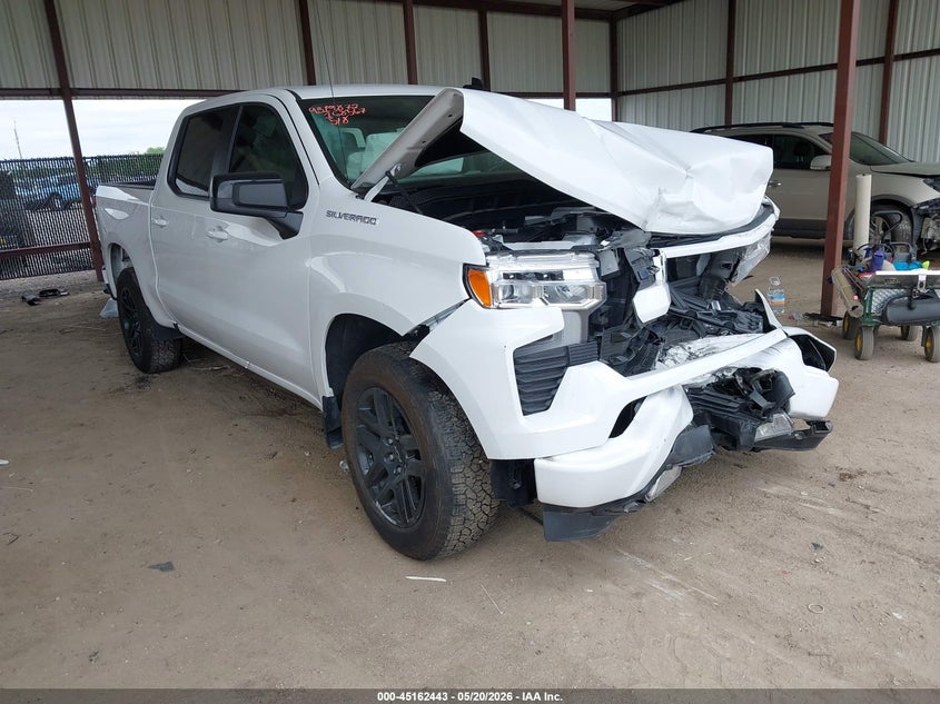 2026 Chevrolet Silverado 1500 VIN 1GCPAWEK0TZ168567 IAAI salvage auction — FRONT END, Salvage (Texas), sold $9,300 on 2026-07-07 (photo 1)