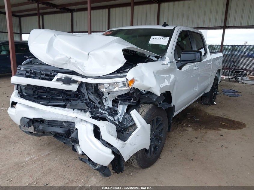 2026 Chevrolet Silverado 1500 VIN 1GCPAWEK0TZ168567 IAAI salvage auction — FRONT END, Salvage (Texas), sold $9,300 on 2026-07-07 (photo 2)