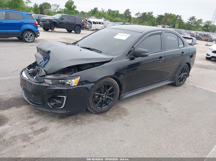 2017 Mitsubishi Lancer VIN JA32U2FU1HU014236 IAAI salvage auction — FRONT END, Clear (Indiana), sold $1,100 on 2026-07-17 (photo 2)