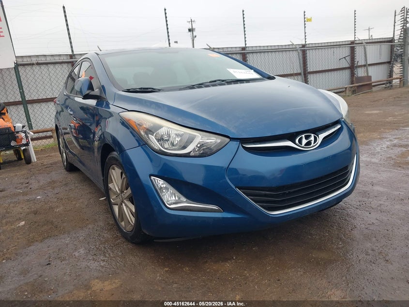 2015 Hyundai Elantra VIN KMHDH4AEXFU331094 IAAI salvage auction — HAIL, Clear (Oklahoma), sold $25 on 2026-07-29 (photo 1)