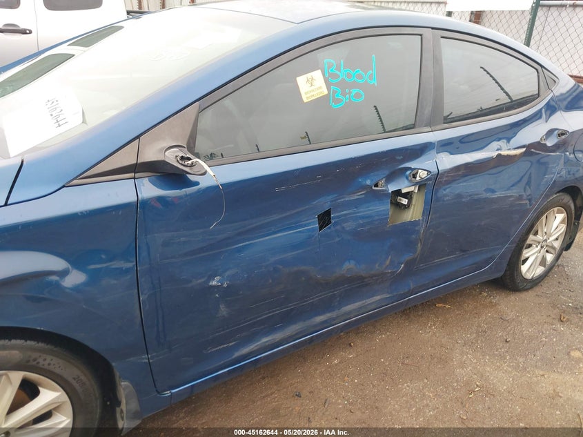 2015 Hyundai Elantra VIN KMHDH4AEXFU331094 IAAI salvage auction — HAIL, Clear (Oklahoma), sold $25 on 2026-07-29 (photo 6)