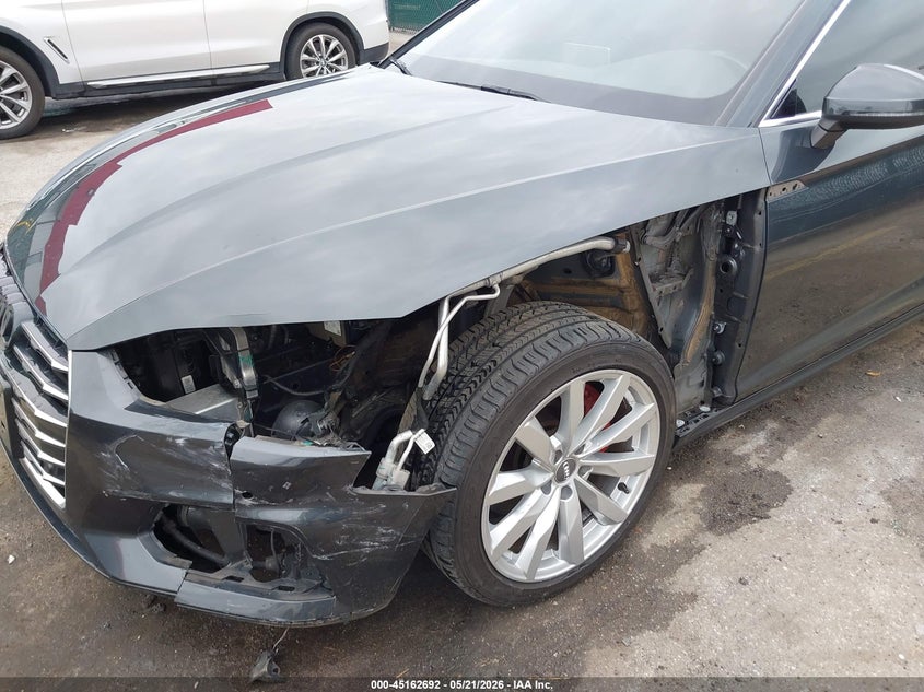 2018 Audi A5 VIN WAUBNCF51JA087723 IAAI salvage auction — FRONT END, Salvage - 75% Or Less (Maryland), sold $7,000 on 2026-07-30 (photo 6)