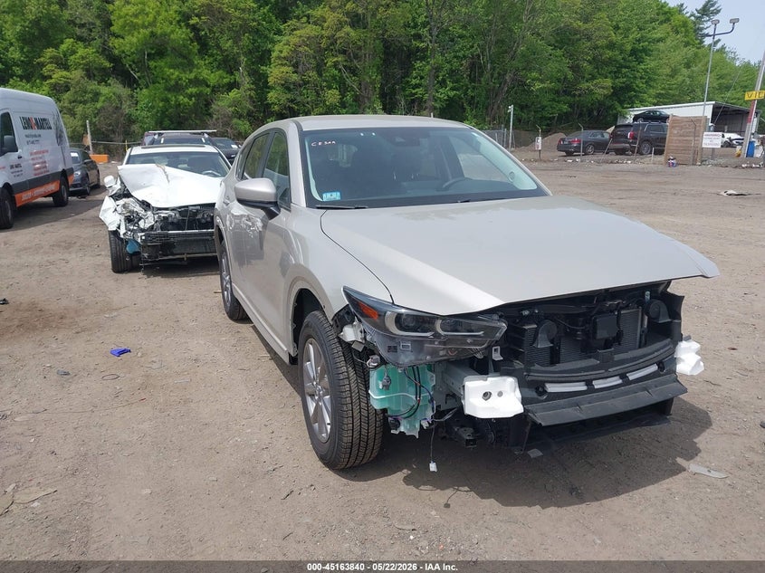 2025 Mazda Cx-5 VIN JM3KFBCM1S0713730 IAAI salvage auction — LEFT FRONT, Salvage (Massachusetts), sold $8,800 on 2026-07-21 (photo 1)