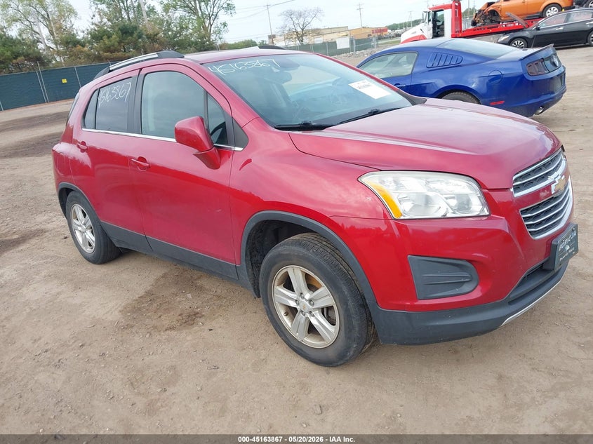 2015 Chevrolet Trax VIN KL7CJRSB5FB058774 IAAI salvage auction — LEFT REAR, Clear (Indiana), sold $1,700 on 2026-07-07 (photo 1)