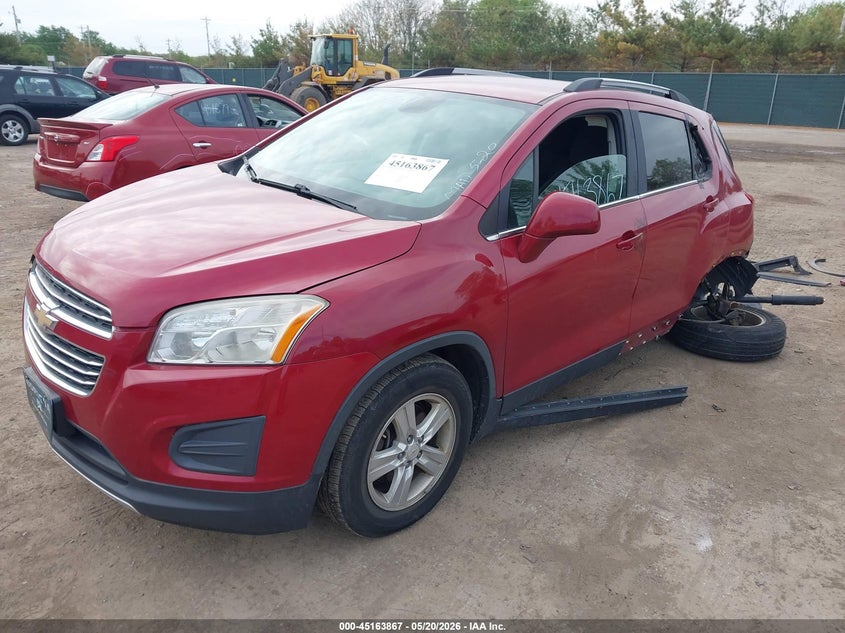 2015 Chevrolet Trax VIN KL7CJRSB5FB058774 IAAI salvage auction — LEFT REAR, Clear (Indiana), sold $1,700 on 2026-07-07 (photo 2)
