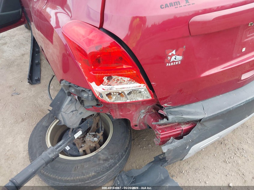 2015 Chevrolet Trax VIN KL7CJRSB5FB058774 IAAI salvage auction — LEFT REAR, Clear (Indiana), sold $1,700 on 2026-07-07 (photo 6)