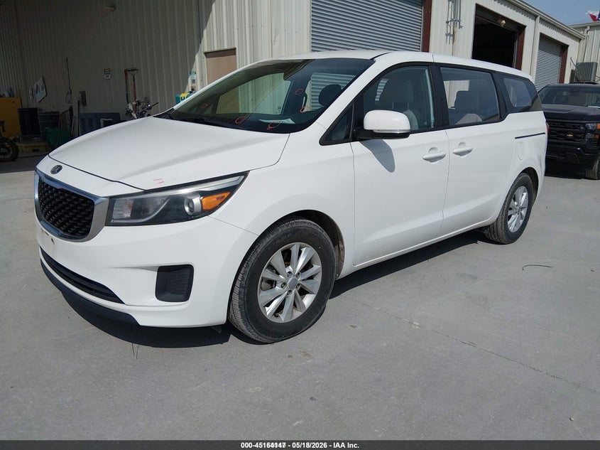 2018 Kia SEDONA VIN KNDMA5C10J6400316 IAAI salvage auction — FRONT & REAR, Sf97 (Texas), sold $14,950 on 2026-07-07 (photo 2)