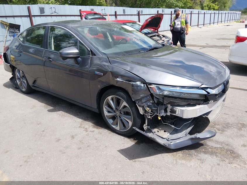 2018 Honda Clarity VIN JHMZC5F34JC004516 IAAI salvage auction — FRONT & REAR, Salvage (Utah), sold $3,600 on 2026-07-09 (photo 1)